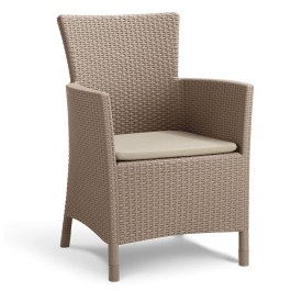 ALLIBERT IOWA ARMCHAIR PLASTIC CAPPUCCINO 625216  ALLIBERT IOWA ΠΟΛΥΘΡΟΝΑ ΠΛΑΣΤΙΚΗ ΣΕ ΧΡΩΜΑ ΚΑΠΟΥΤΣΙΝΟ 625216